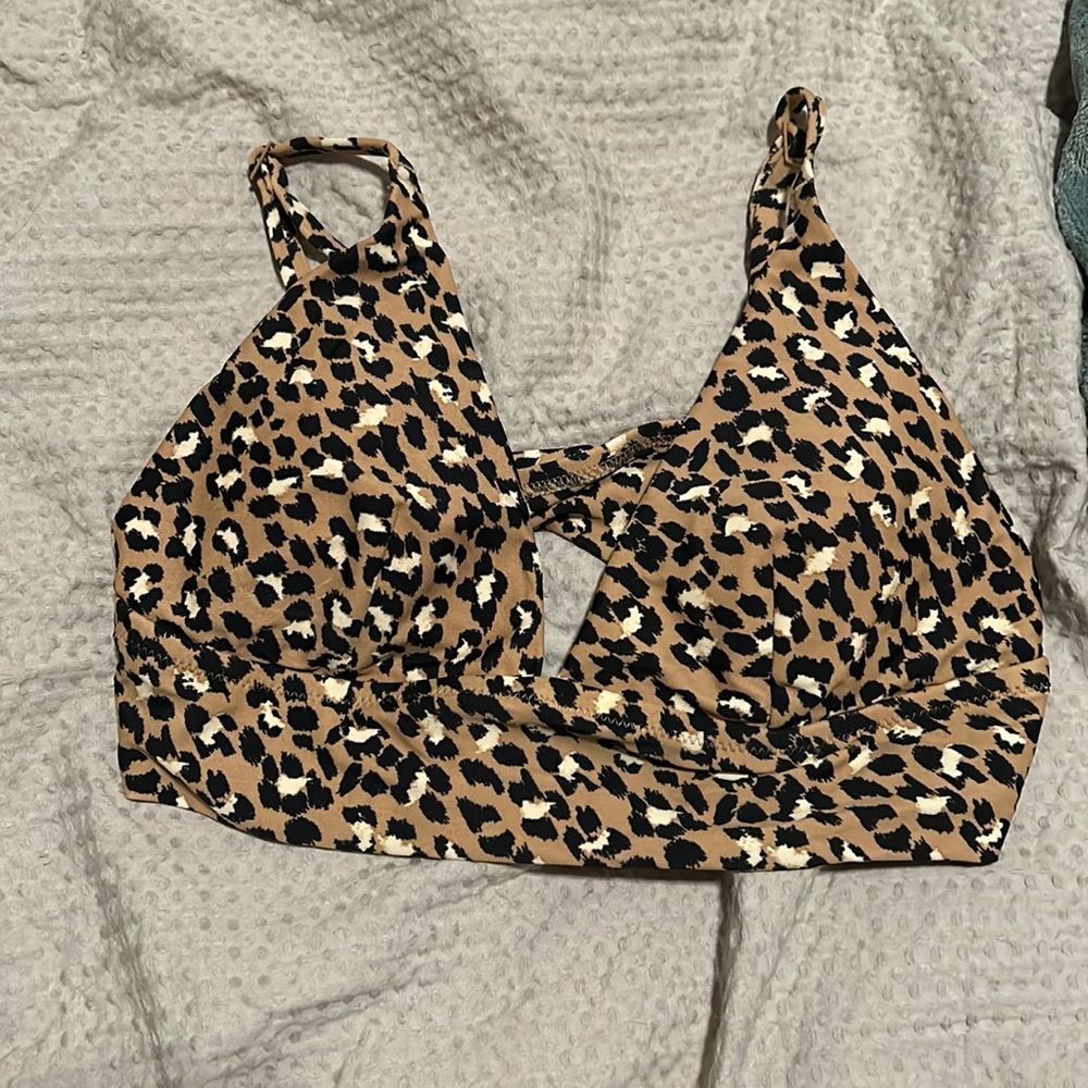 Aerie Size L, Leopard Bikini Top, Barely Worn
